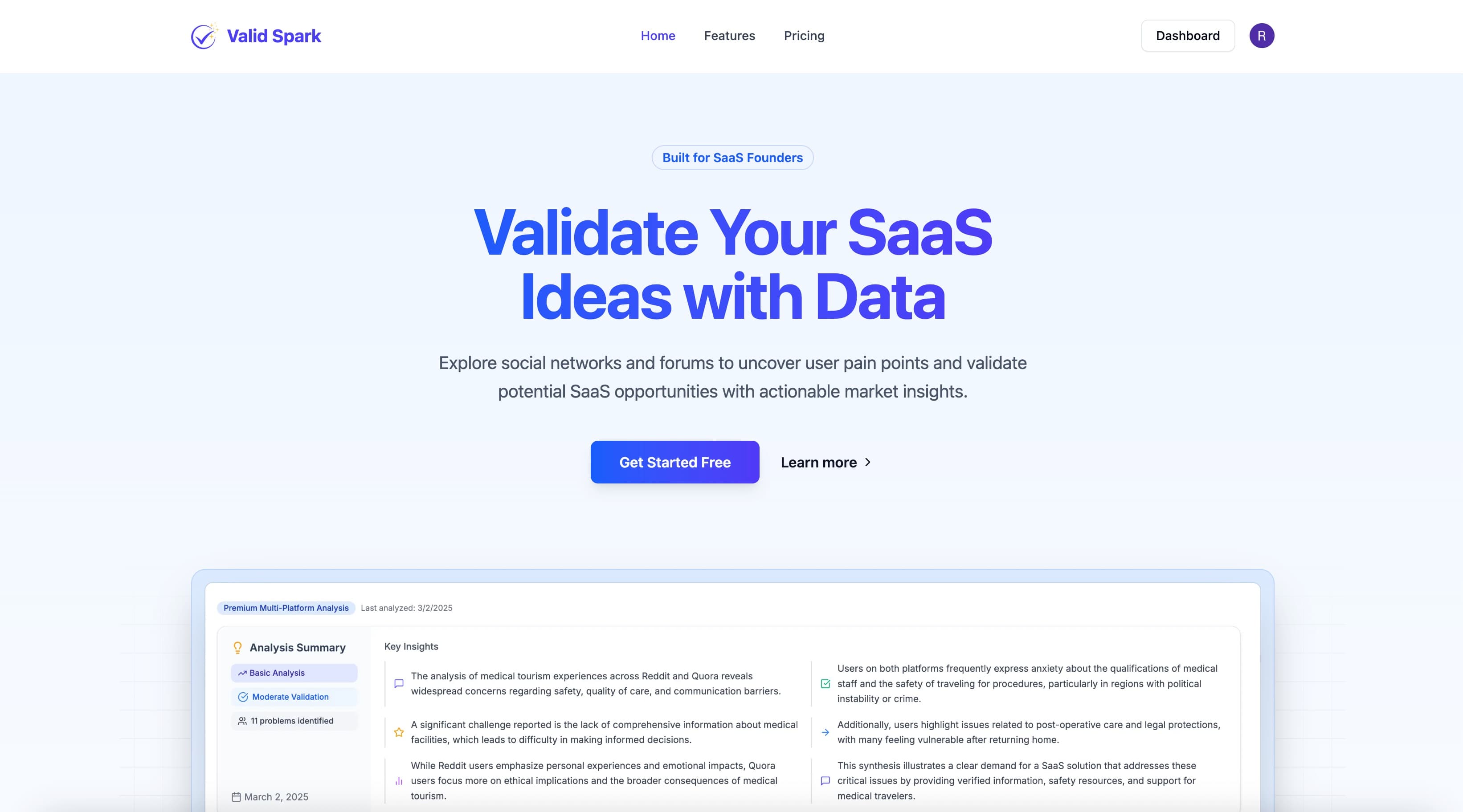 Valid Spark hero screen