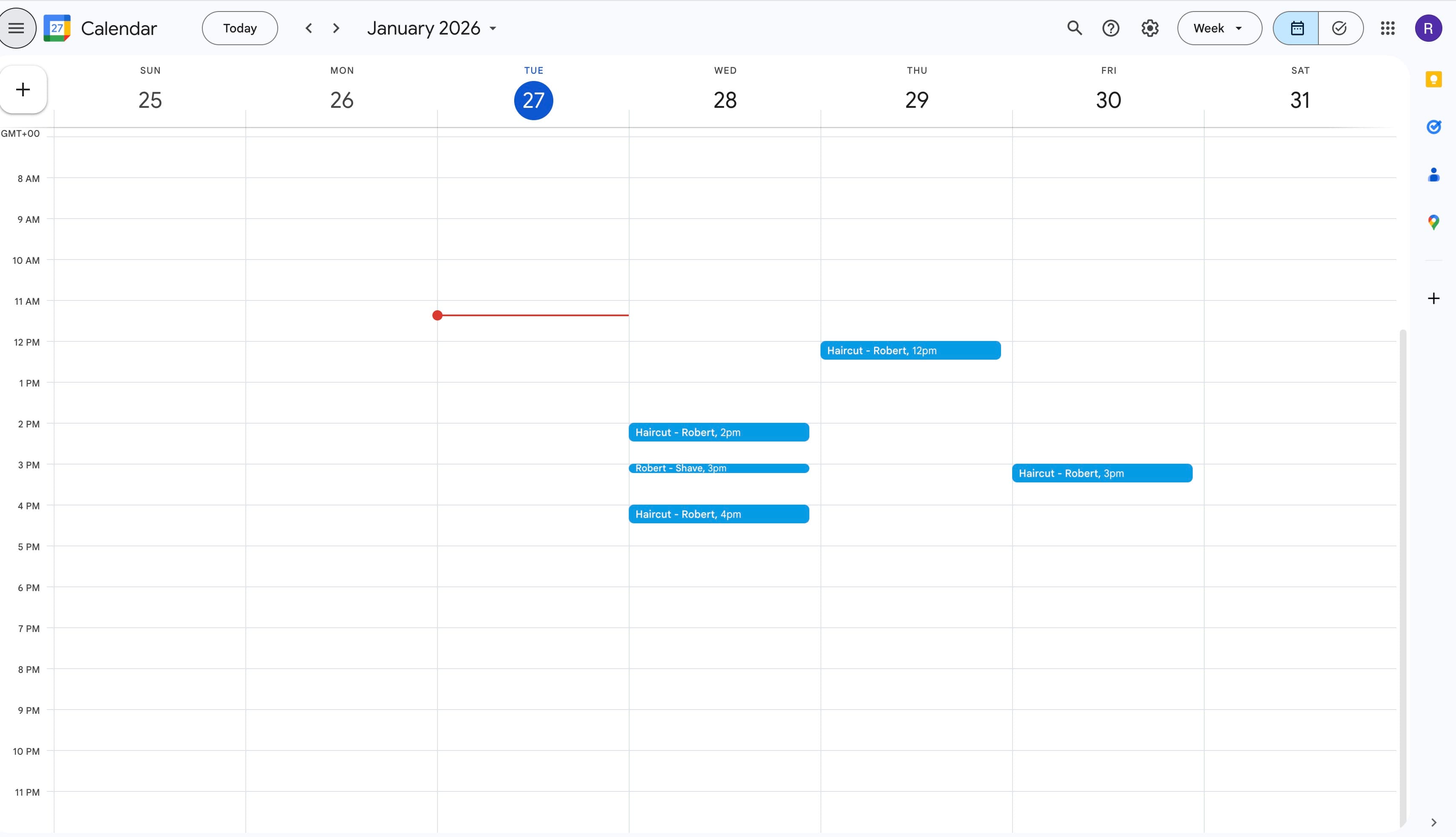 Vocalenda calendar screen