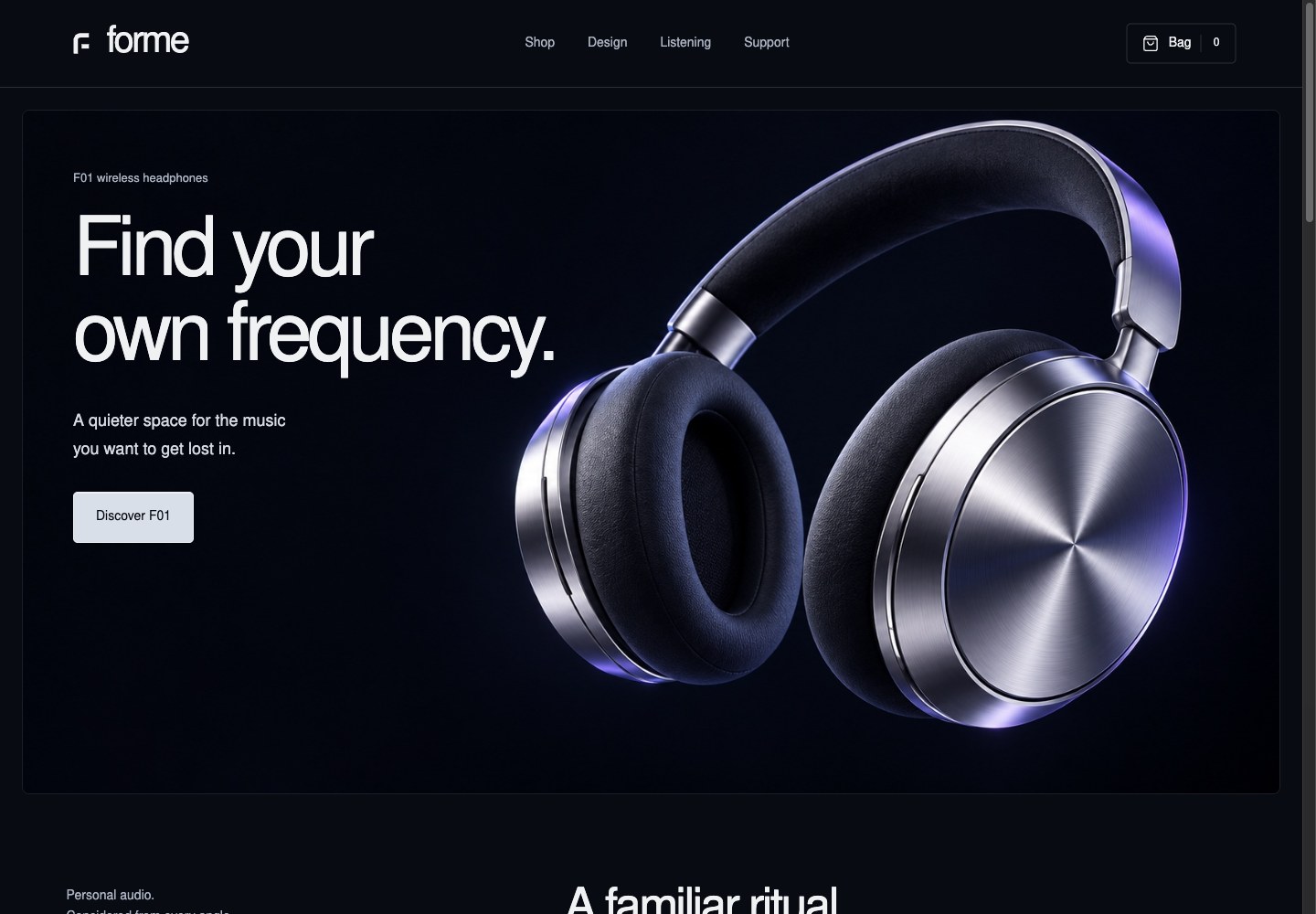 Forme desktop website